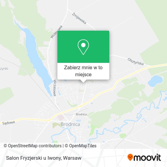 Mapa Salon Fryzjerski u Iwony