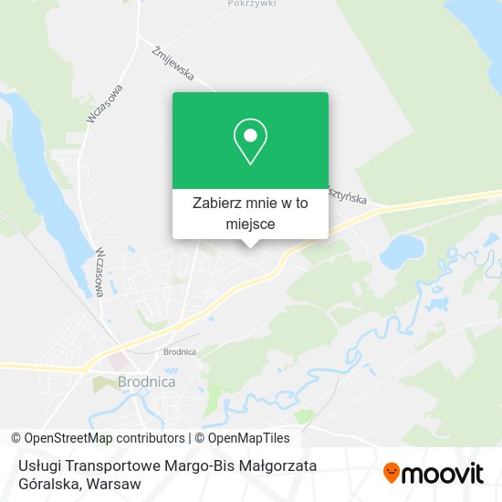 Mapa Usługi Transportowe Margo-Bis Małgorzata Góralska