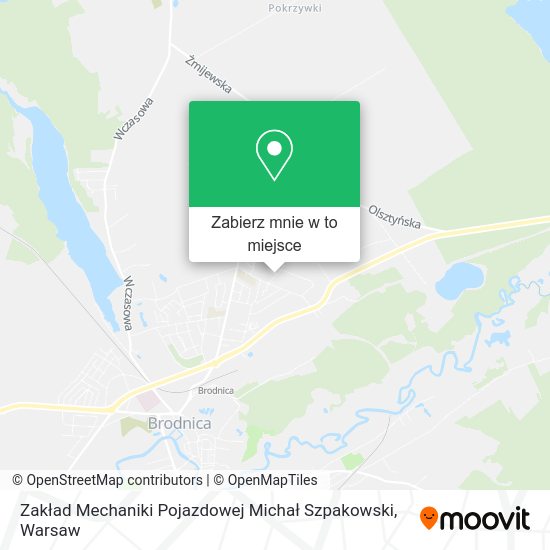 Mapa Zakład Mechaniki Pojazdowej Michał Szpakowski