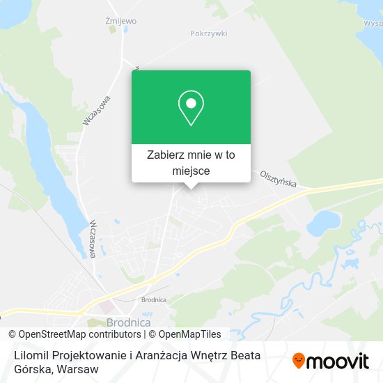 Mapa Lilomil Projektowanie i Aranżacja Wnętrz Beata Górska