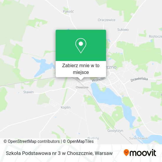 Mapa Szkoła Podstawowa nr 3 w Choszcznie