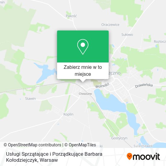 Mapa Usługi Sprzątające i Porządkujące Barbara Kołodziejczyk