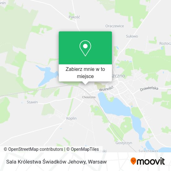 Mapa Sala Królestwa Świadków Jehowy