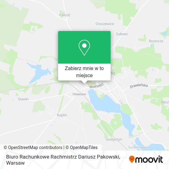 Mapa Biuro Rachunkowe Rachmistrz Dariusz Pakowski