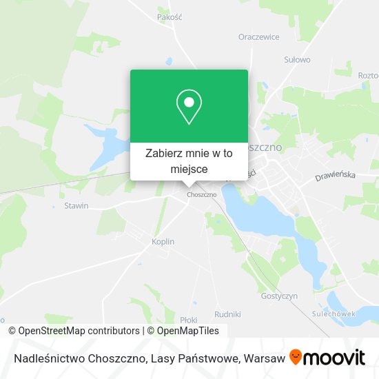 Mapa Nadleśnictwo Choszczno, Lasy Państwowe