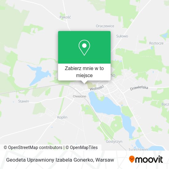 Mapa Geodeta Uprawniony Izabela Gonerko