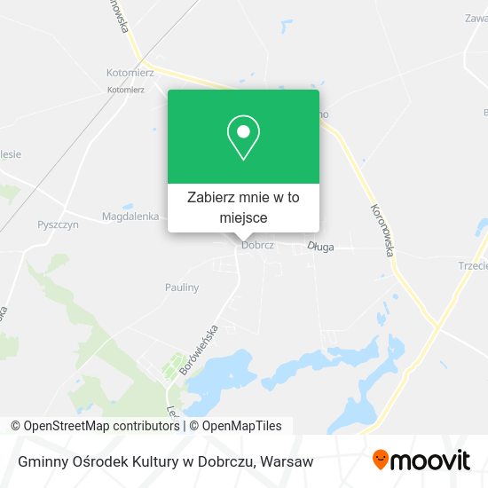 Mapa Gminny Ośrodek Kultury w Dobrczu