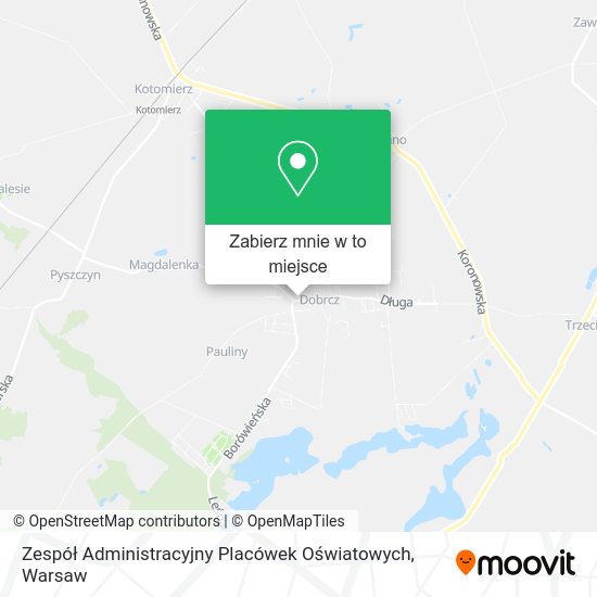 Mapa Zespół Administracyjny Placówek Oświatowych