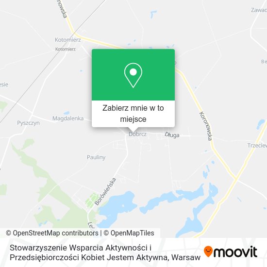 Mapa Stowarzyszenie Wsparcia Aktywności i Przedsiębiorczości Kobiet Jestem Aktywna