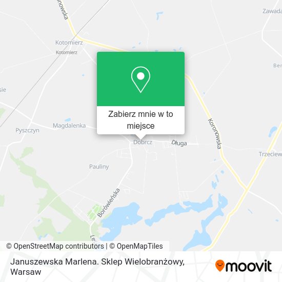 Mapa Januszewska Marlena. Sklep Wielobranżowy