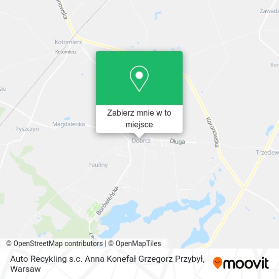 Mapa Auto Recykling s.c. Anna Konefał Grzegorz Przybył