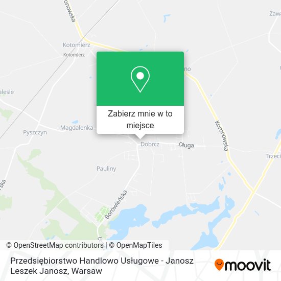 Mapa Przedsiębiorstwo Handlowo Usługowe - Janosz Leszek Janosz