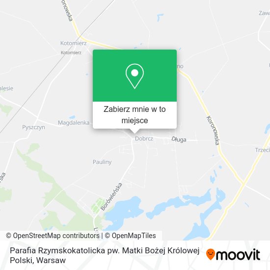 Mapa Parafia Rzymskokatolicka pw. Matki Bożej Królowej Polski