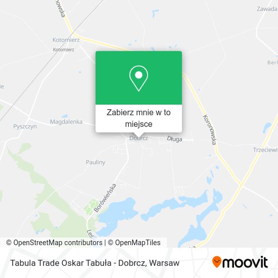 Mapa Tabula Trade Oskar Tabuła - Dobrcz