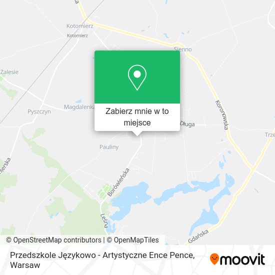 Mapa Przedszkole Językowo - Artystyczne Ence Pence