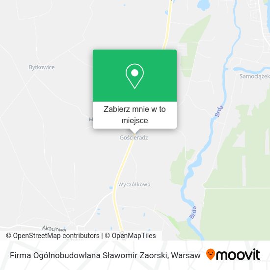 Mapa Firma Ogólnobudowlana Sławomir Zaorski