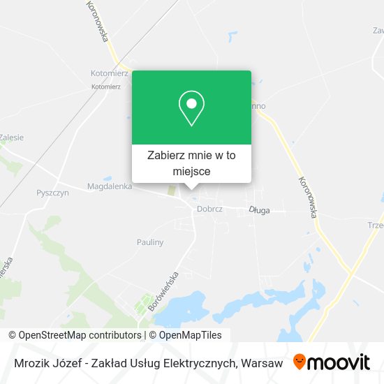 Mapa Mrozik Józef - Zakład Usług Elektrycznych