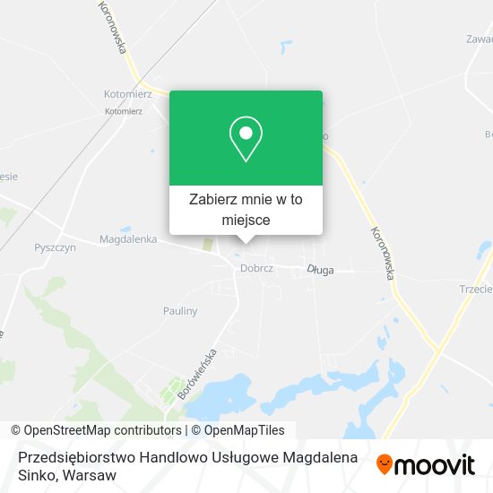 Mapa Przedsiębiorstwo Handlowo Usługowe Magdalena Sinko