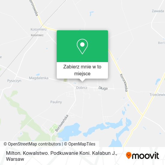 Mapa Milton. Kowalstwo. Podkuwanie Koni. Kałabun J.