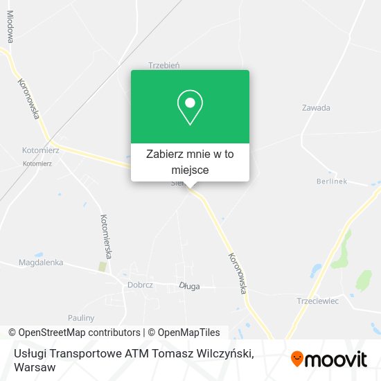 Mapa Usługi Transportowe ATM Tomasz Wilczyński