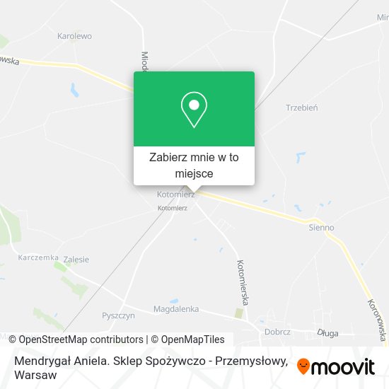 Mapa Mendrygał Aniela. Sklep Spożywczo - Przemysłowy