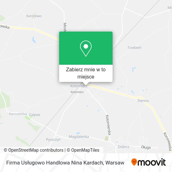 Mapa Firma Usługowo Handlowa Nina Kardach