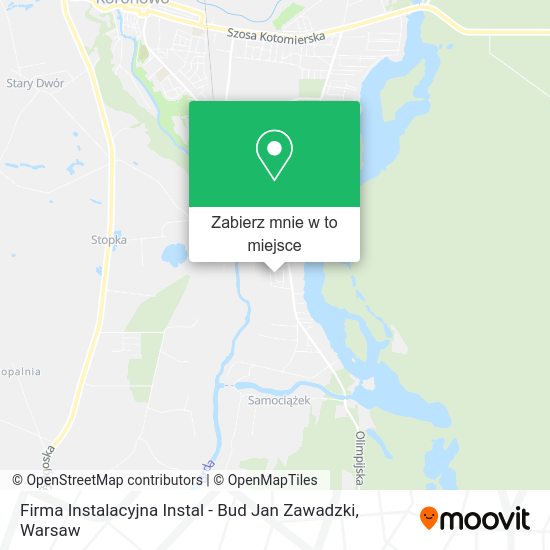 Mapa Firma Instalacyjna Instal - Bud Jan Zawadzki