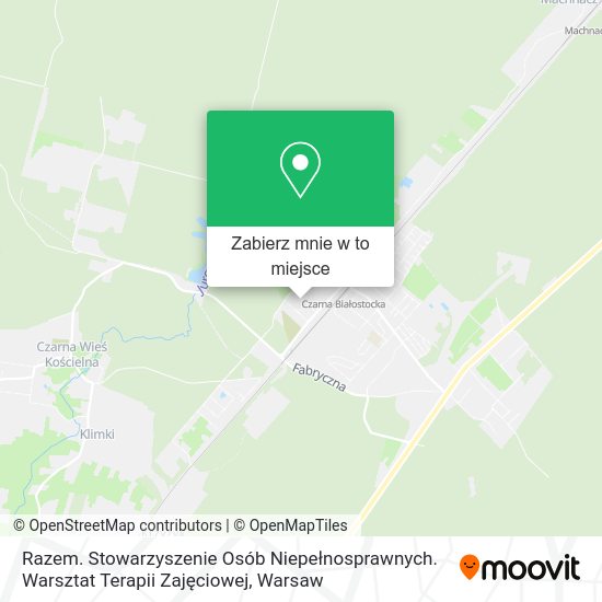 Mapa Razem. Stowarzyszenie Osób Niepełnosprawnych. Warsztat Terapii Zajęciowej