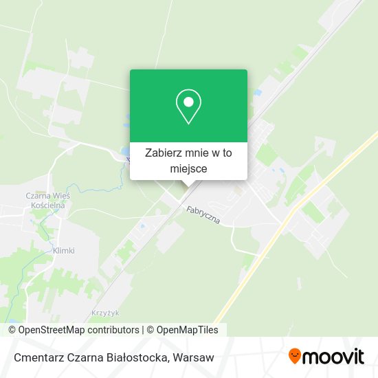 Mapa Cmentarz Czarna Białostocka