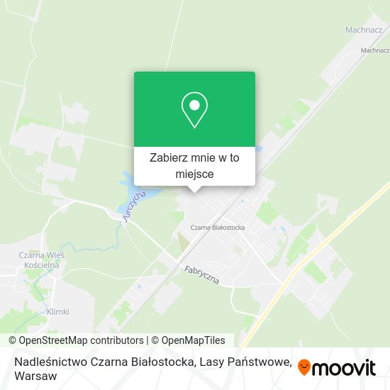 Mapa Nadleśnictwo Czarna Białostocka, Lasy Państwowe