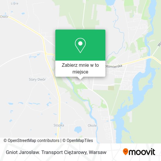 Mapa Gniot Jarosław. Transport Ciężarowy