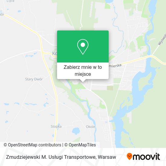 Mapa Zmudziejewski M. Usługi Transportowe