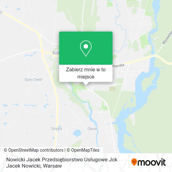 Mapa Nowicki Jacek Przedsiębiorstwo Usługowe Jck Jacek Nowicki