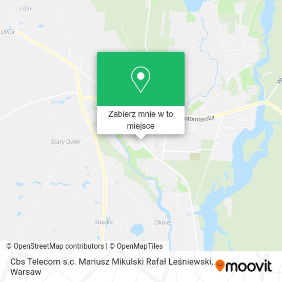 Mapa Cbs Telecom s.c. Mariusz Mikulski Rafał Leśniewski