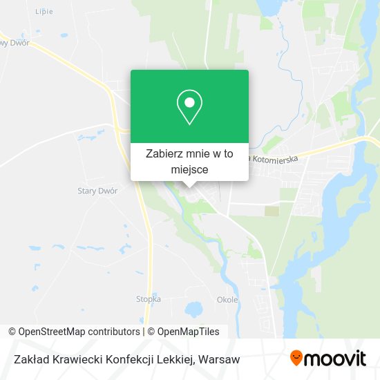 Mapa Zakład Krawiecki Konfekcji Lekkiej