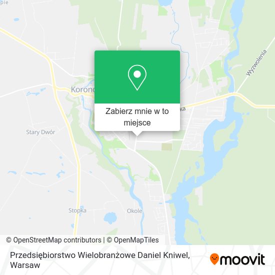 Mapa Przedsiębiorstwo Wielobranżowe Daniel Kniwel