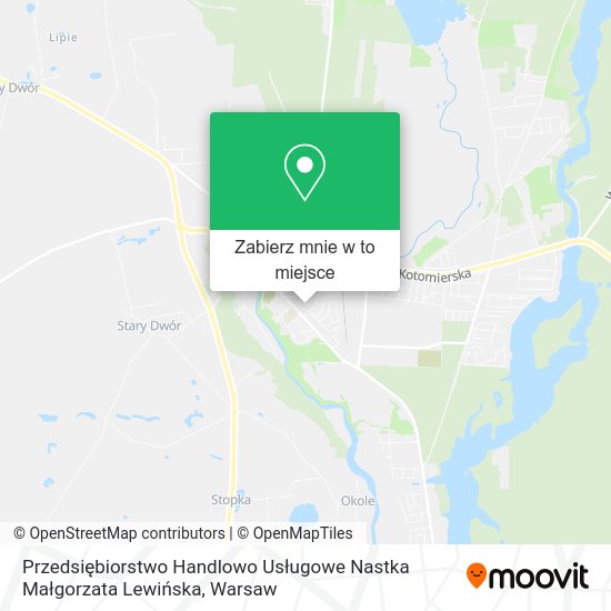 Mapa Przedsiębiorstwo Handlowo Usługowe Nastka Małgorzata Lewińska