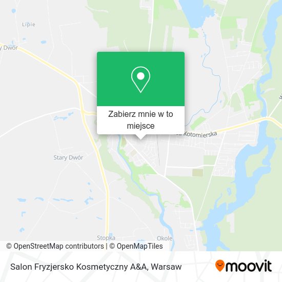 Mapa Salon Fryzjersko Kosmetyczny A&A