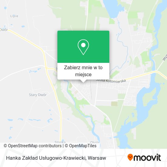 Mapa Hanka Zakład Usługowo-Krawiecki