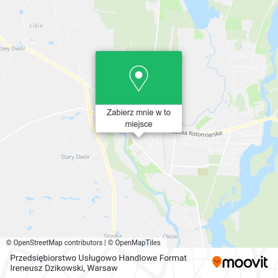 Mapa Przedsiębiorstwo Usługowo Handlowe Format Ireneusz Dzikowski