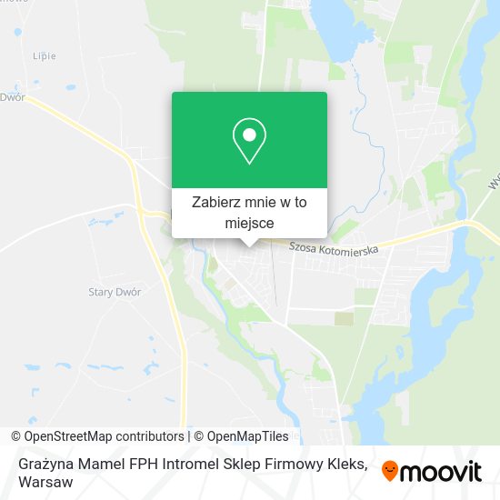 Mapa Grażyna Mamel FPH Intromel Sklep Firmowy Kleks