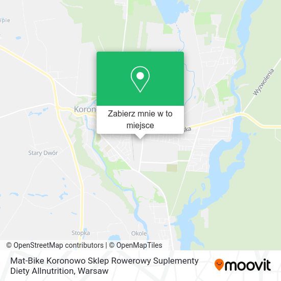 Mapa Mat-Bike Koronowo Sklep Rowerowy Suplementy Diety Allnutrition