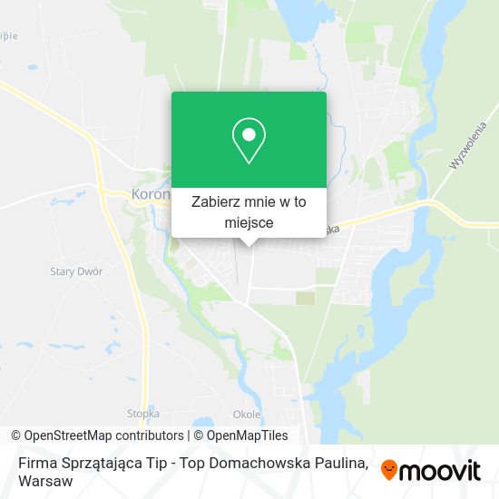 Mapa Firma Sprzątająca Tip - Top Domachowska Paulina