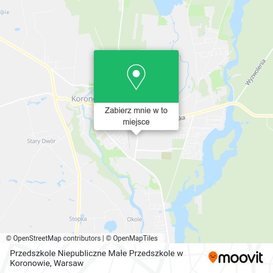 Mapa Przedszkole Niepubliczne Małe Przedszkole w Koronowie