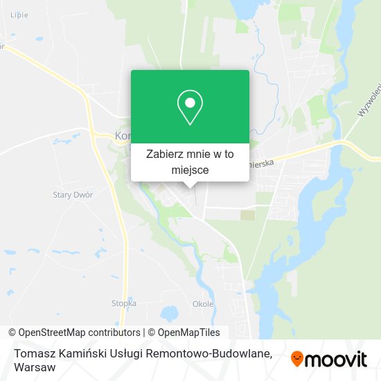 Mapa Tomasz Kamiński Usługi Remontowo-Budowlane