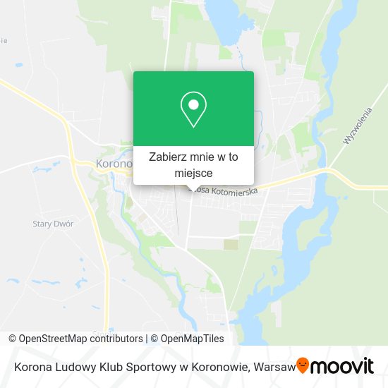 Mapa Korona Ludowy Klub Sportowy w Koronowie