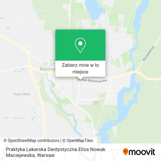 Mapa Praktyka Lekarska Dentystyczna Eliza Nowak Maciejewska