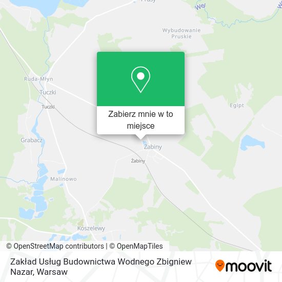 Mapa Zakład Usług Budownictwa Wodnego Zbigniew Nazar