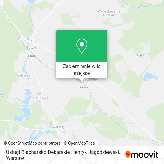 Mapa Usługi Blacharsko Dekarskie Henryk Jagodziewski