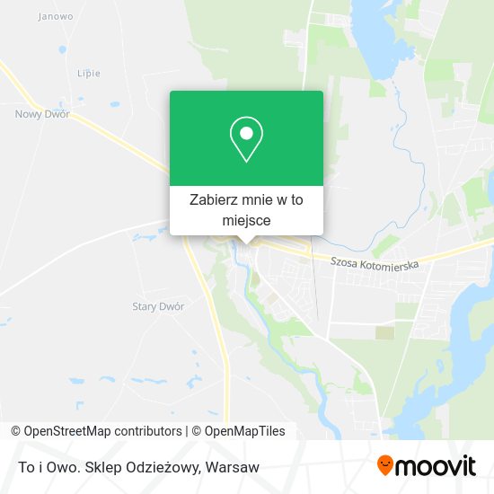 Mapa To i Owo. Sklep Odzieżowy